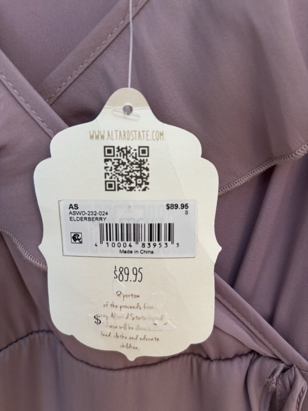 NWT Altar'd State Size Small Lavender Maxi Dress Sleeveless Ruffle Trim - Picture 7 of 7